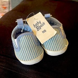 Blue and white slip on newborn